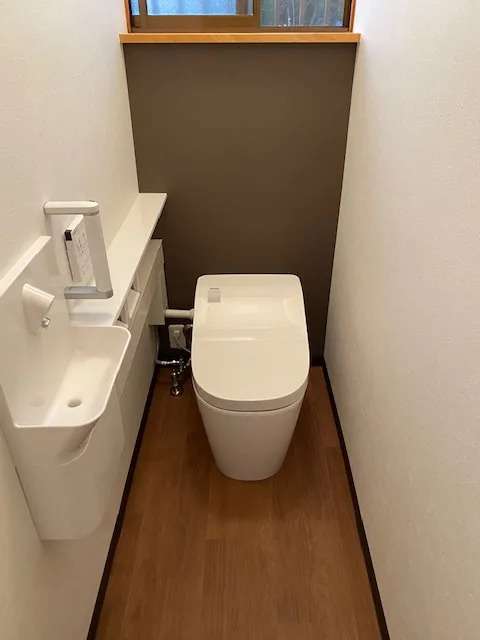 江南市　F様　トイレ施工事例　【和式水洗トイレ→洋式トイレ】イオニアミストPRO施工